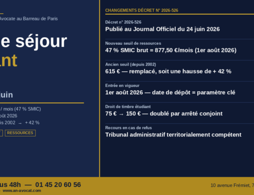 Titre de séjour étudiant 2026 : le décret du 22 juin relève les ressources à 877 €