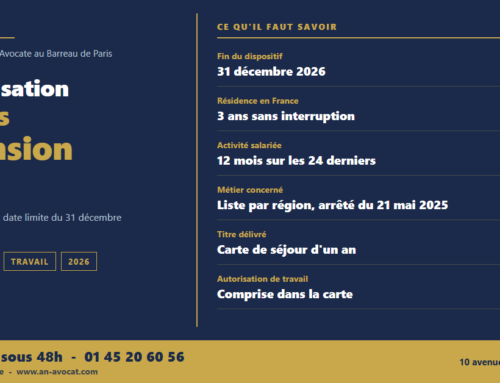 Régularisation métiers en tension : conditions et date limite du 31 décembre 2026